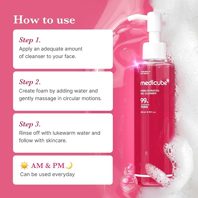 Medicube PDRN Hydrating Gel Cleanser (200ml)