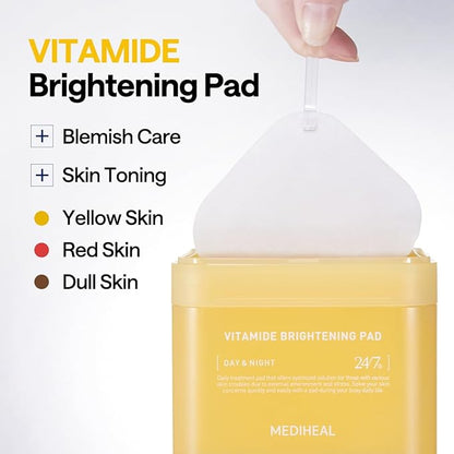 MEDIHEAL Vitamide Brightening Toner Pads (100 Pads)