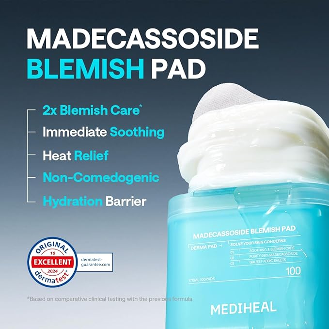 MEDIHEAL Madecassoside Blemish Toner Pads (100 Pads)