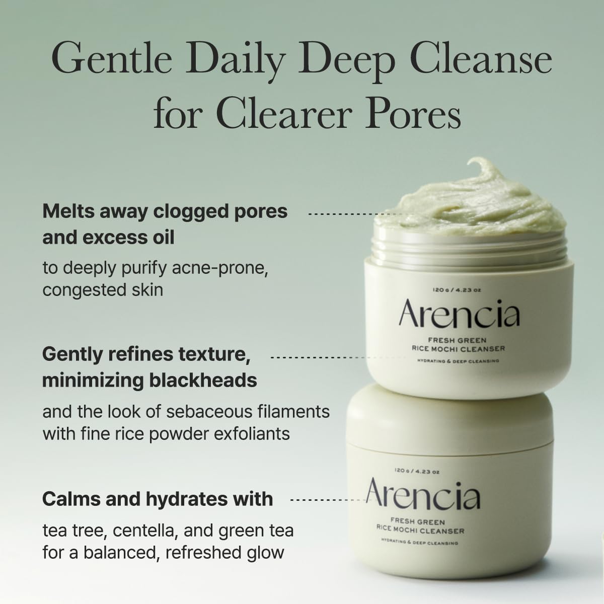 Arencia Fresh Green Rice Mochi Cleanser (120g)