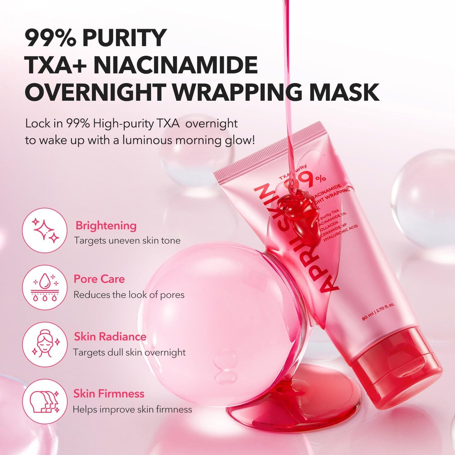 APRILSKIN TXA Niacinamide 99 Overnight Wrapping Mask (80ml)