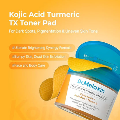 Dr. Melaxin TX Kojic Acid Turmeric Toner Pads (70 Pads)