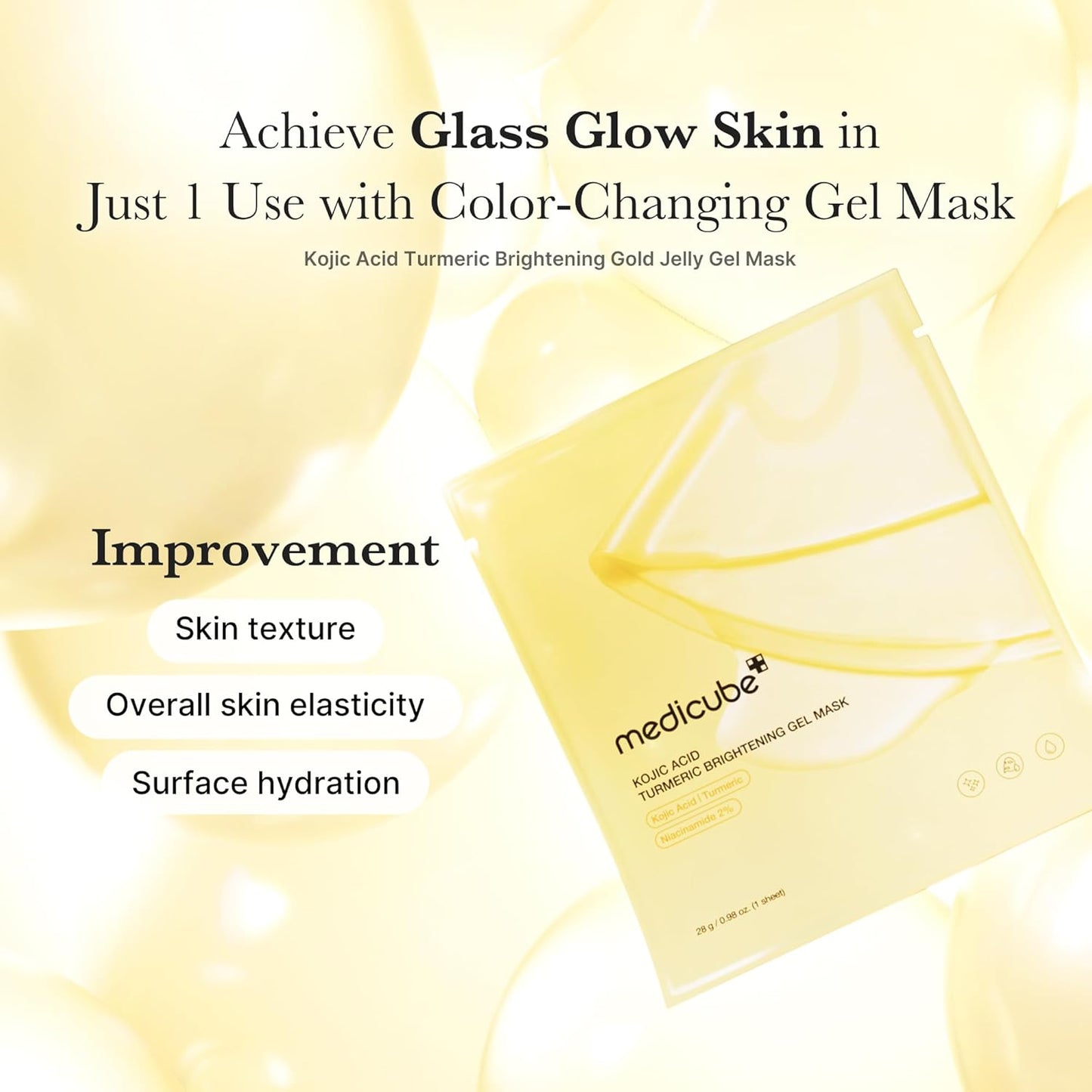 Medicube Kojic Acid Turmeric Overnight Jelly Gel Mask (4 Pack)