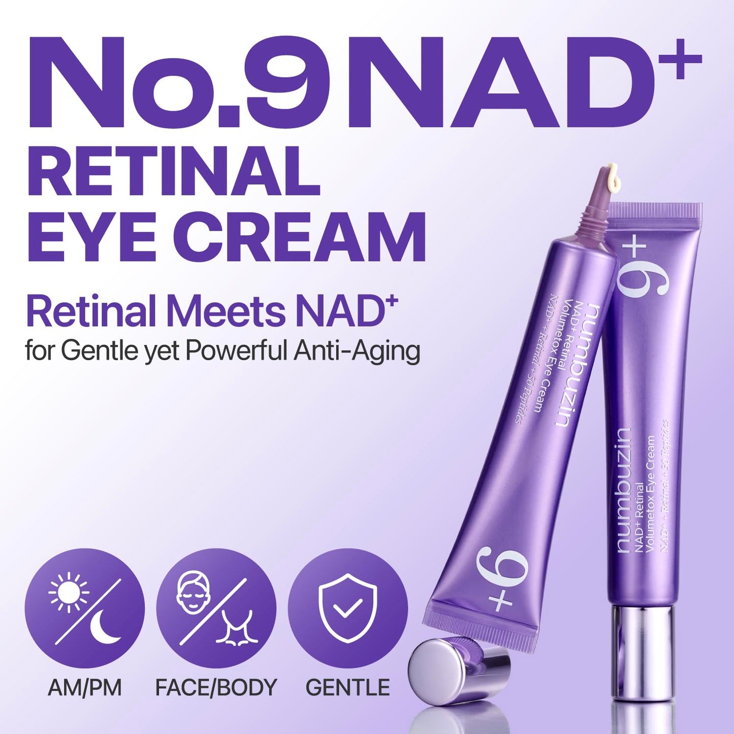 Numbuzin No.9 NAD+ PDRN Retinol Volumetox Eye Cream (20ml)