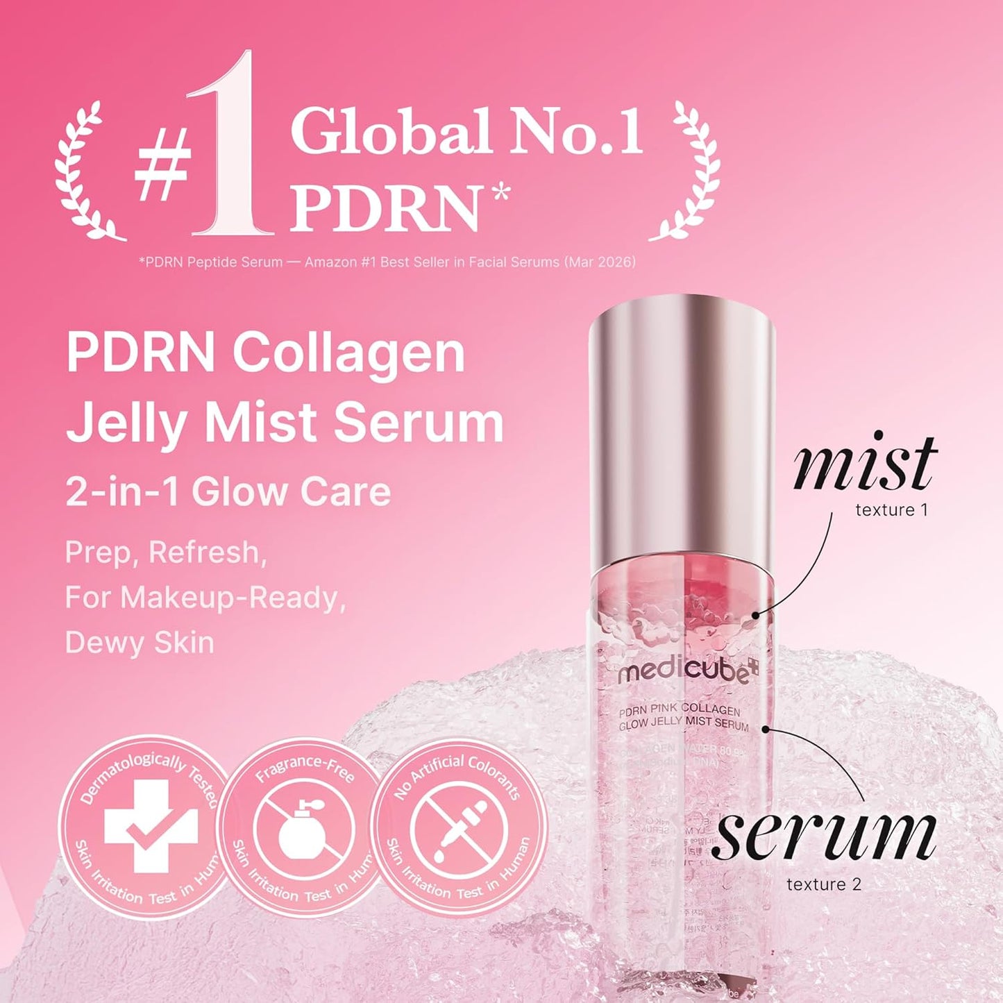 Medicube PDRN Pink Collagen Glow Jelly Mist Serum (100ml)
