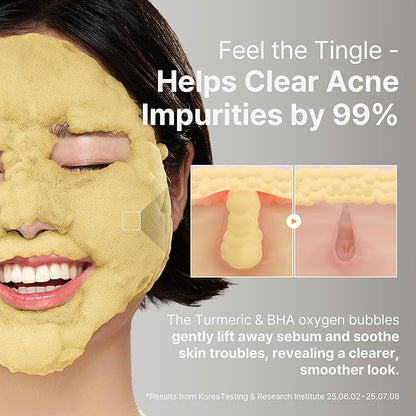 P.CALM Turmeric Bubble Deep Mask (90g)