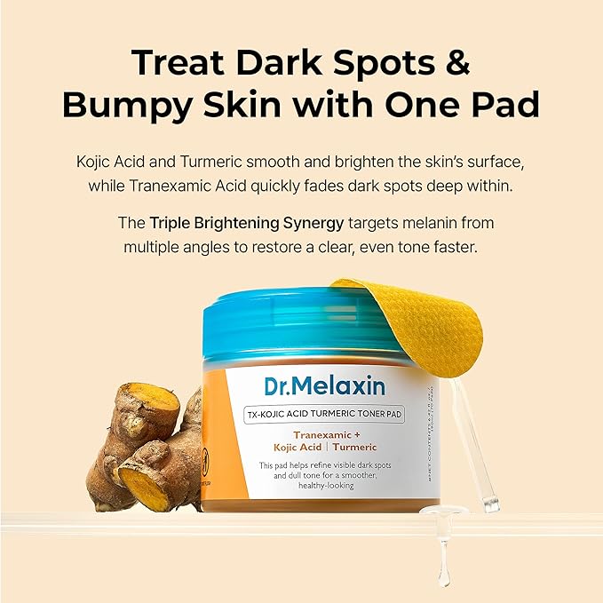 Dr. Melaxin TX Kojic Acid Turmeric Toner Pads (70 Pads)