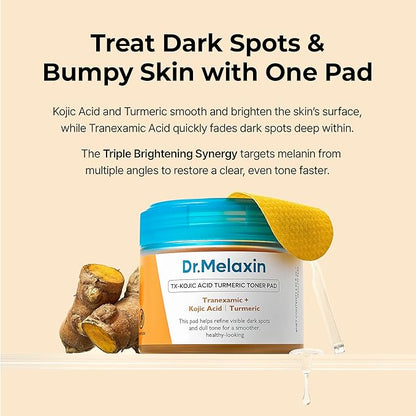 Dr. Melaxin TX Kojic Acid Turmeric Toner Pads (70 Pads)