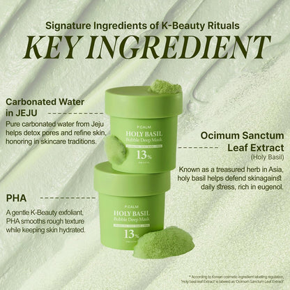 P.CALM Holy Basil Bubble Deep Mask (90g)