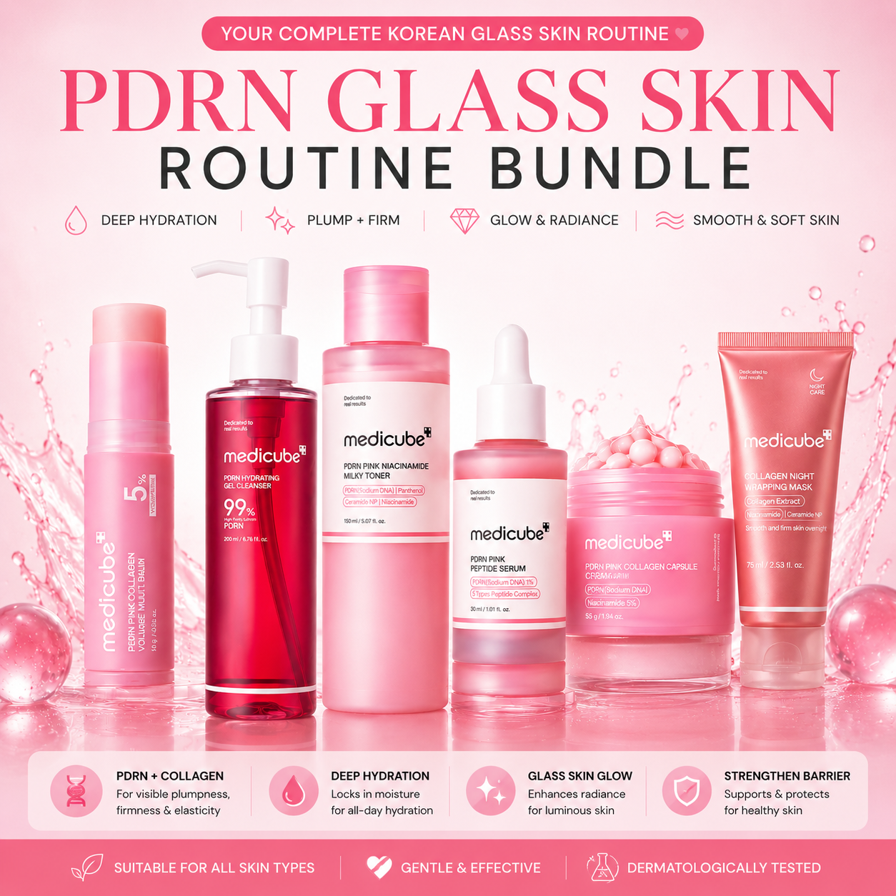 Medicube PDRN Glass Skin Routine Bundle