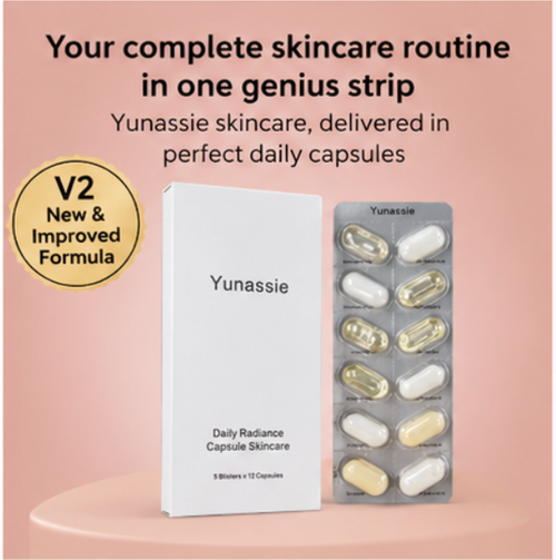 Yunassie Complete Capsule Skincare System – Your Entire AM & PM Routine in One Strip