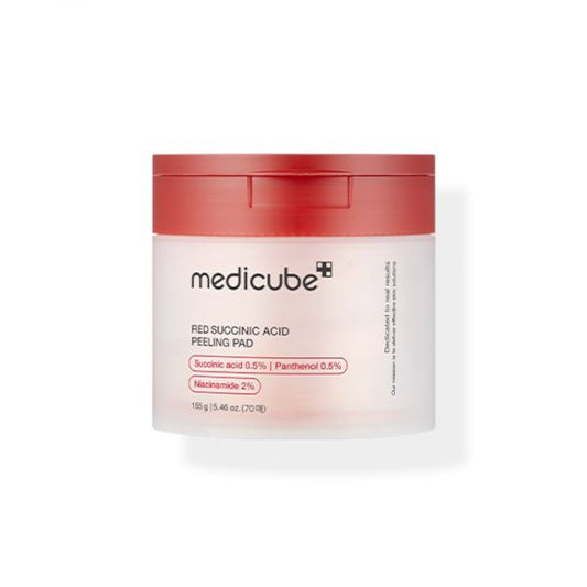 Medicube - Red Succinic Acid Peeling Pads — Acne Clearing & Pore Refining Toner Pads (70 Pads)